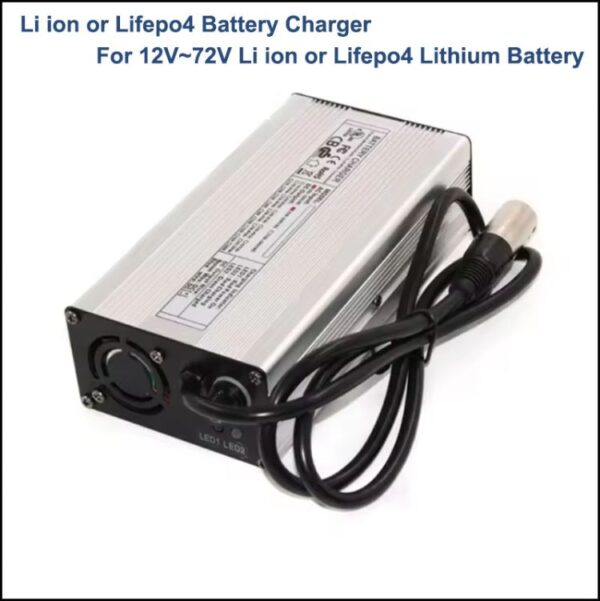 Akulaadija Li-ion Lifepo4 akulaadija-12V-72V 200w 2-10A